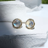 Moonstone Round Studs