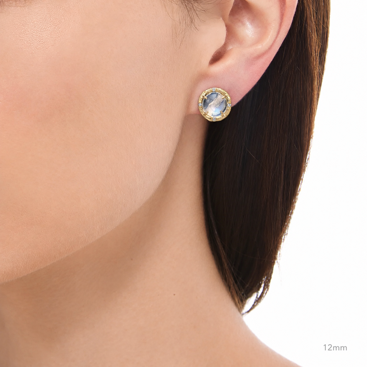Moonstone Round Studs