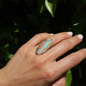 Lavender Wave Opal Ring