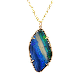 Blue Storm Opal Necklace