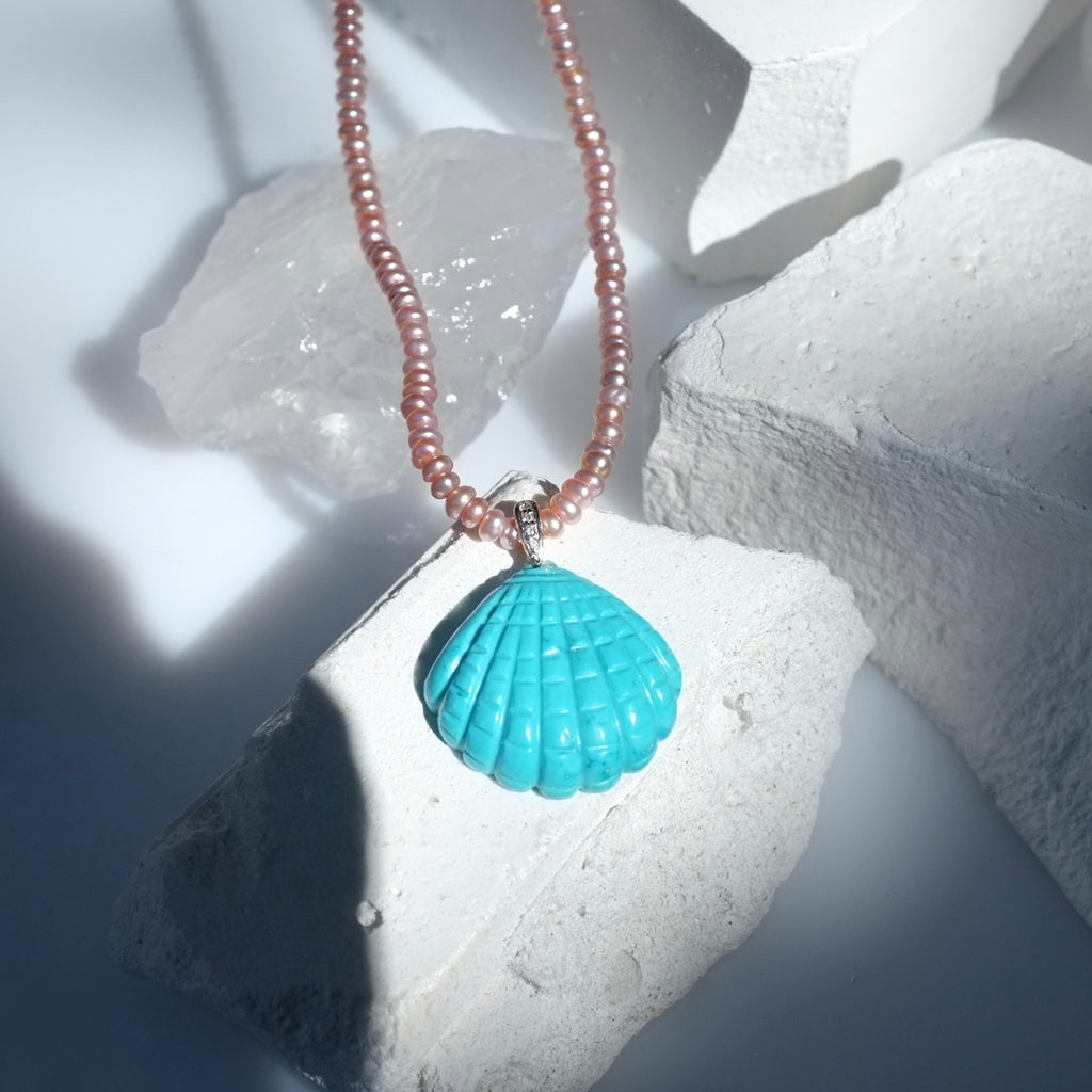 Blue Ocean Shell Necklace