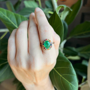 Sapphire Emerald Ring