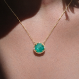 Emerald Halo Necklace