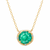 Emerald Halo Necklace