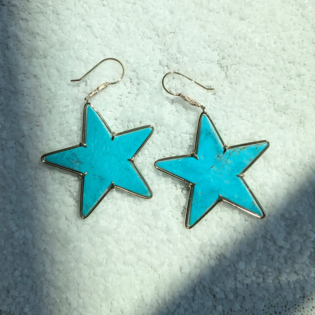 Turquoise Star Earrings