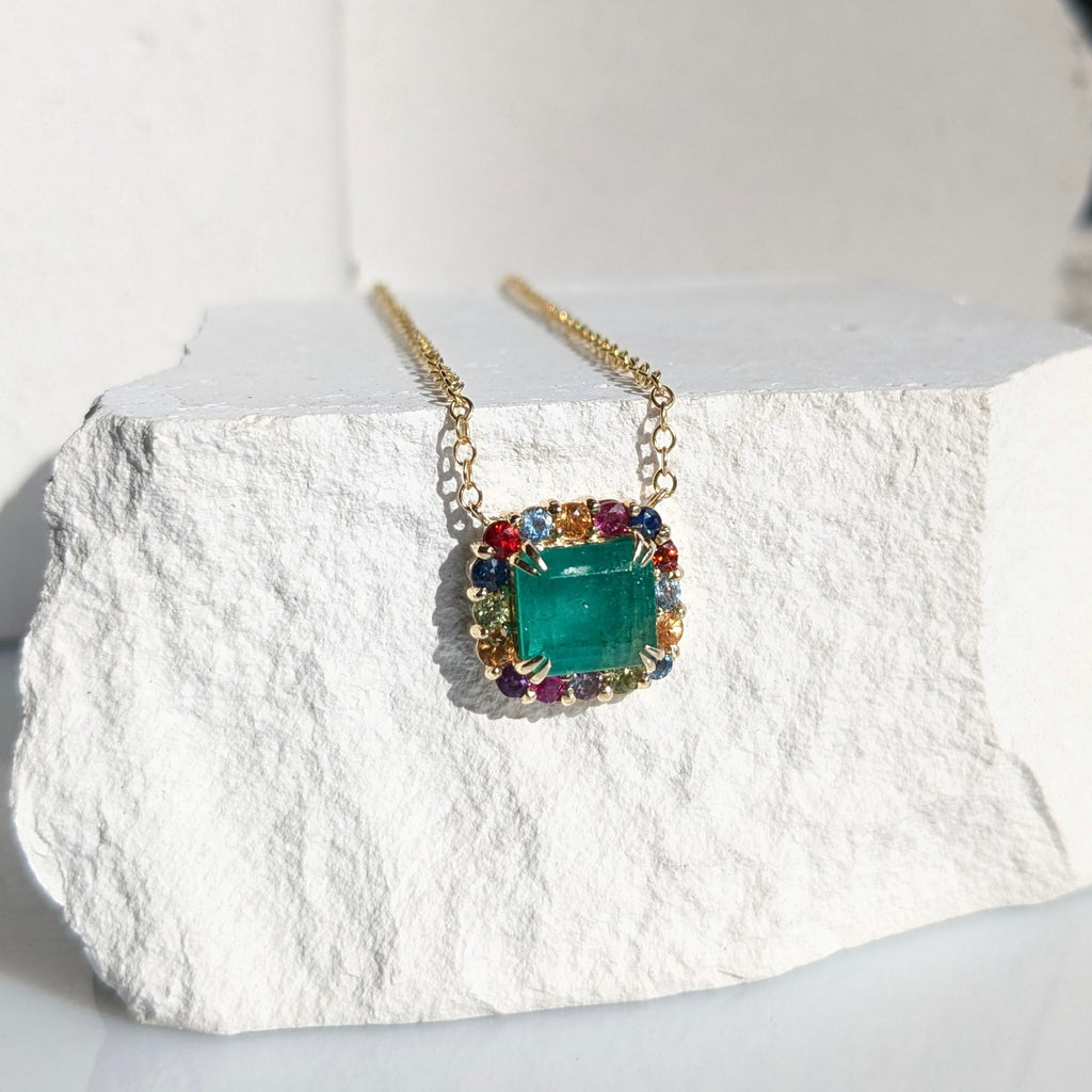 Emerald Sapphire Necklace