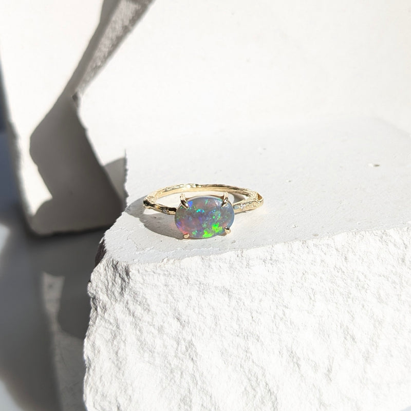 Celestial Flash Opal Ring