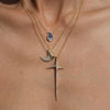 Sapphire Pear Necklace