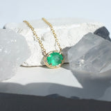Brazilian Oval Emerald Willow Necklace
