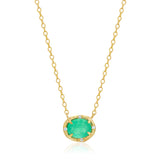 Brazilian Oval Emerald Willow Necklace