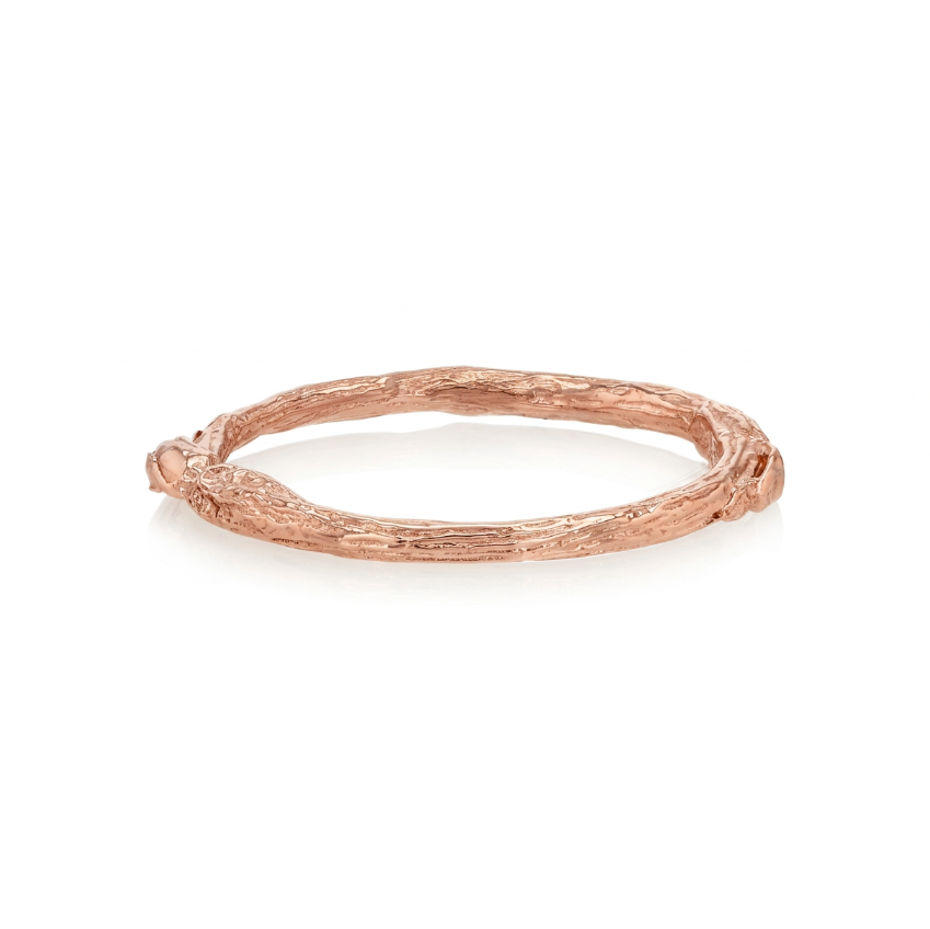 rose gold band on white background