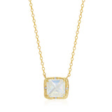 Moonstone Willow Necklace photographed on a white background