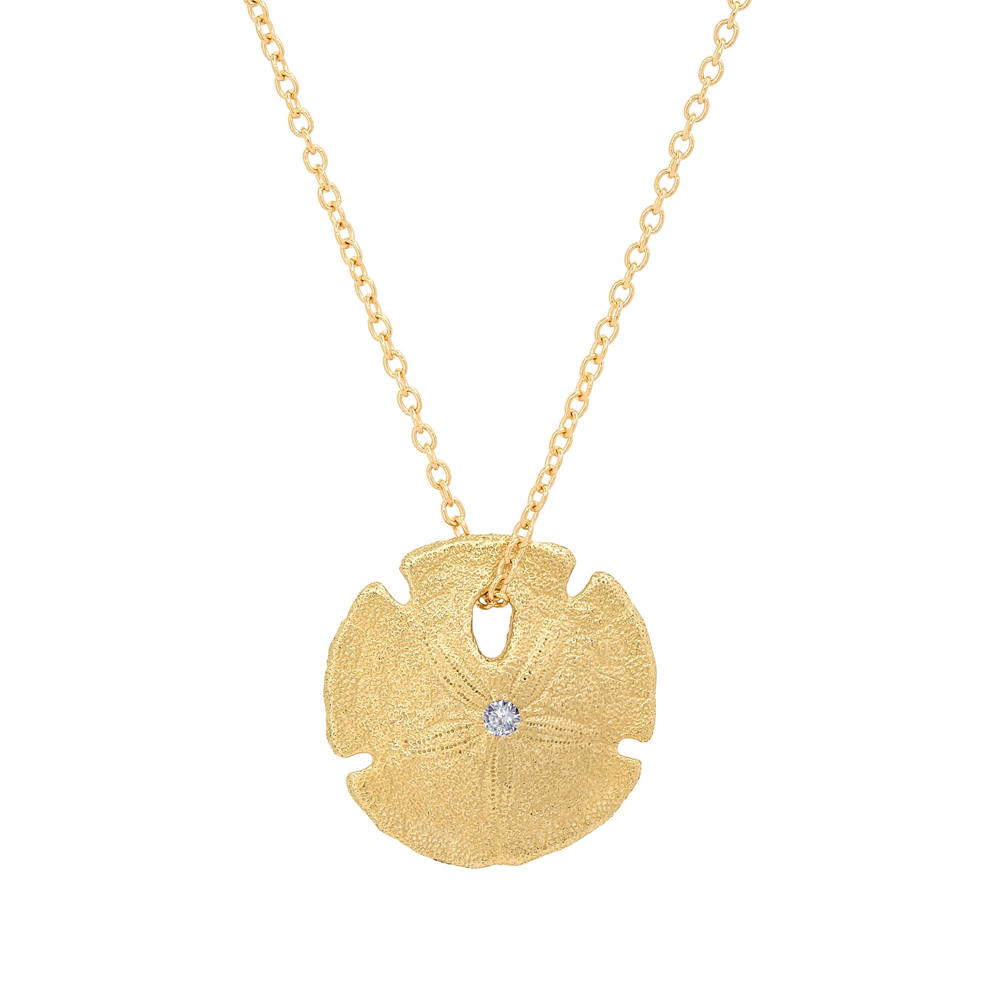 Buy 14K Gold Atlantic Sand Dollar on a 14K Gold Chain Online in India - Etsy