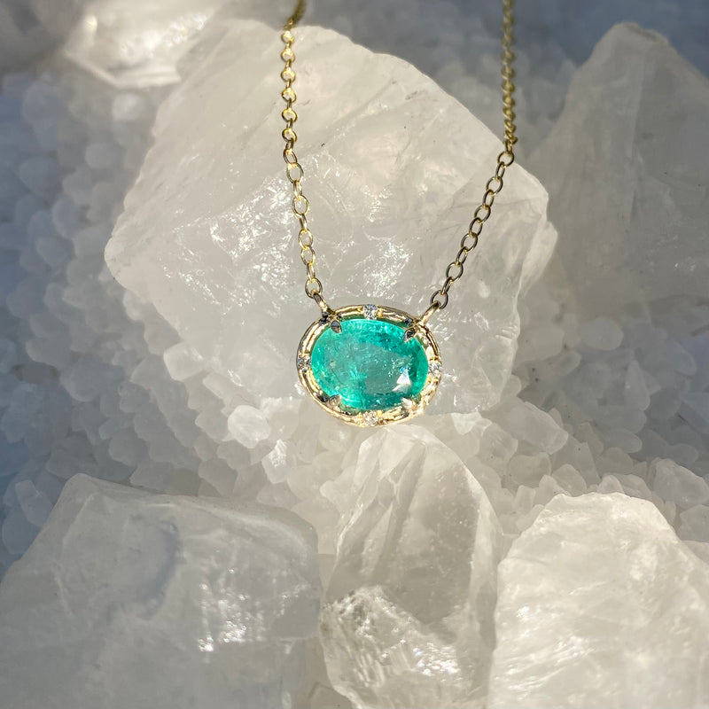 Emerald Oval Necklace