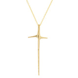 Gold necklace on white background