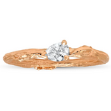 Diamond Pear Willow Ring